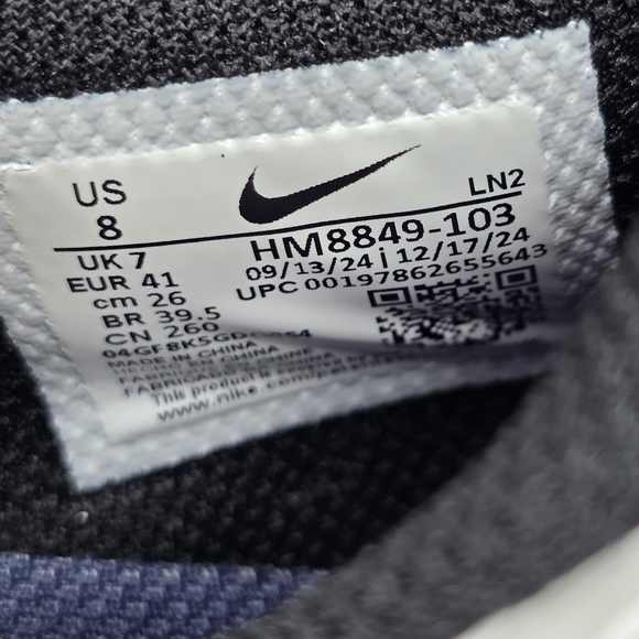 Nike Vapor Speed 3 Men\'s Size 8 White Blue Navy Football Cleats HM8849-103 New main image 6